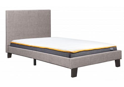 3ft Single Berlinda Grey Fabric upholstered bed frame 1